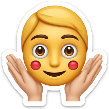 Je veux un emoji qui soit timide et qui cache ses parties intimes avec ses mains non emoji rond classique je veux qu’il rougisse mais non pas comme ça sticker