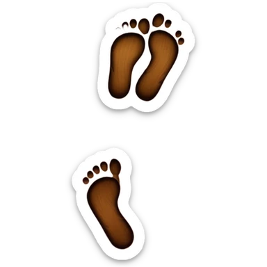 Footprints on a floor  sticker