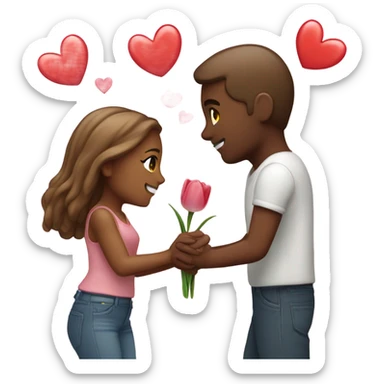generate romantic spring emoji in the shade f3e9dd sticker