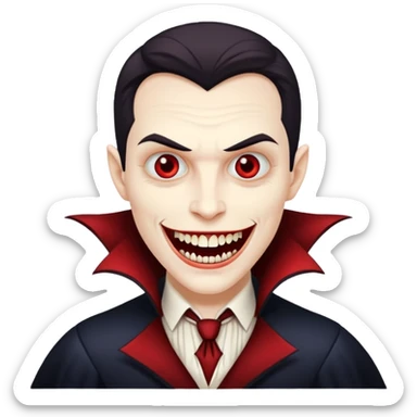 Vampire saying good evening sticker