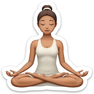 person in lotus position meditation yoga pose sticker