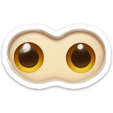 the heart eyes emoji but it has tiramisu eyes instead sticker