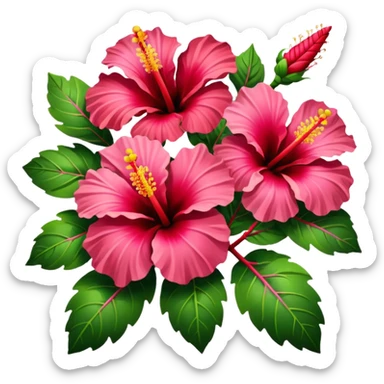 hibiscus flower bouquet
 sticker