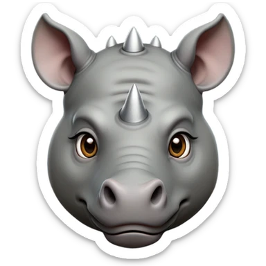 cinematic-noble-rhinoceros-portrait-emoji,-poised-and-regal,-with-a-massive,-powerful-build-and-a-thick,-deep-set-soulful-piercing-eyes,-simplified-yet-sharp-and-sophisticated-features,-highly-detailed, large eyes, slate grey hide sticker