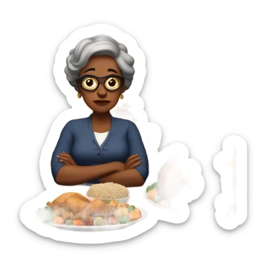 My aunt George being mean at Thanksgiving sticker
