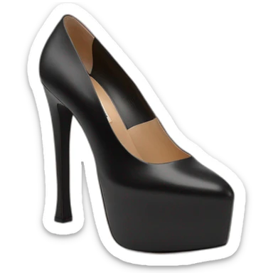 VALENTINO Tan-go PLATFORM PUMP black sticker