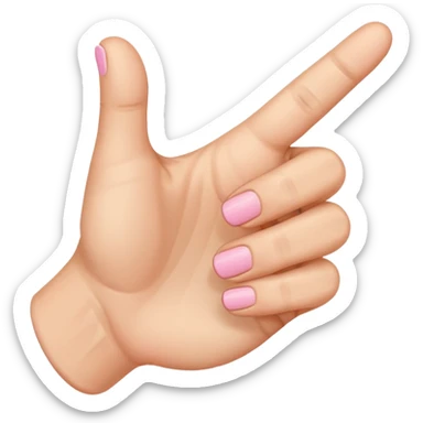 right hand, pinky finger out, other fingers in a fist, no accessories, plain background, system emoji style sticker