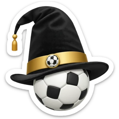 magician's hat soccer ball sticker