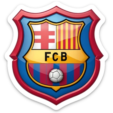 El escudo del fútbol club Barcelona de España sticker
