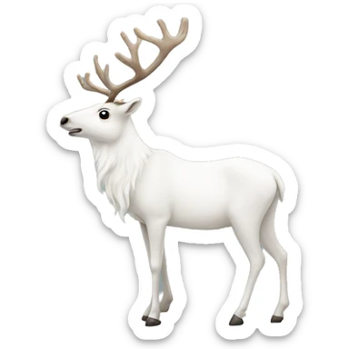 white-reindeer sticker