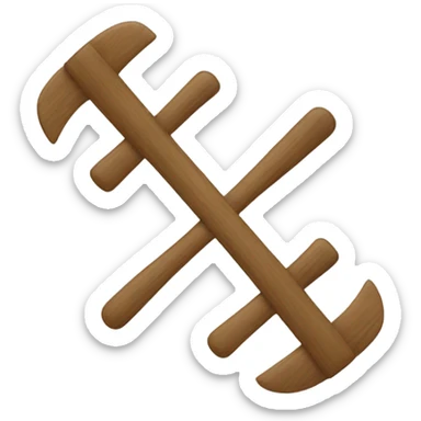 Two overlapping paddles crossed together sticker