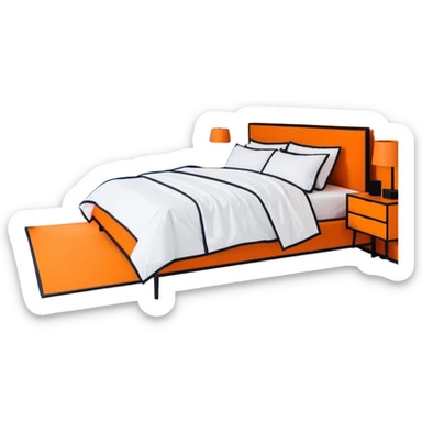 clean modern bedroom with blue walls and decor, contemporary design sticker