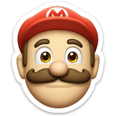 Mario with small mustache  sticker