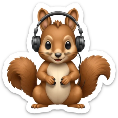 Écureuil dj  sticker
