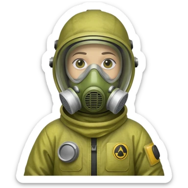 Hazmat suit character from Rust game sticker