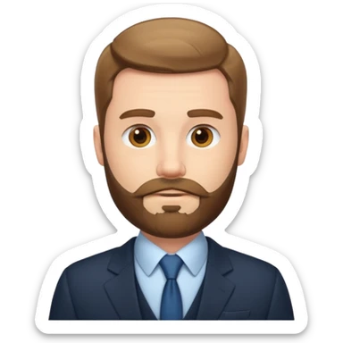 white man businessman with beard sticker