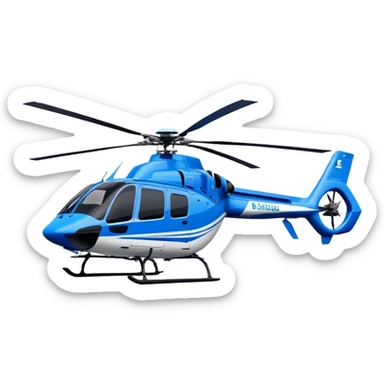 Eurocopter EC135 - Airbus Helicopters (Model Year: 2020) (Iconic colour: Blue and white) sticker