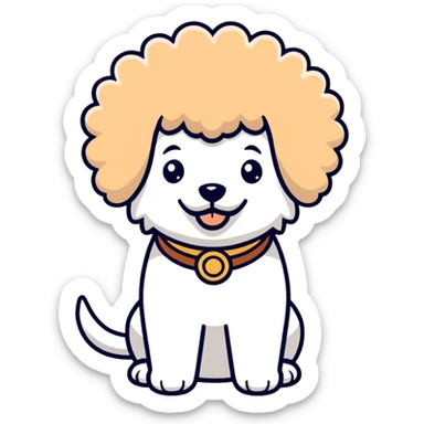 Dog with Afro  sticker