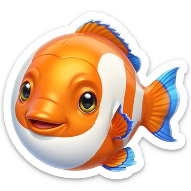Ball of Goo with Rainbow Clownfish sticker