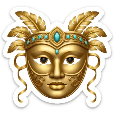 ancient Roman party mask sticker