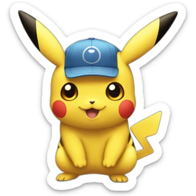 Pikachu avec tous les pokemon sticker