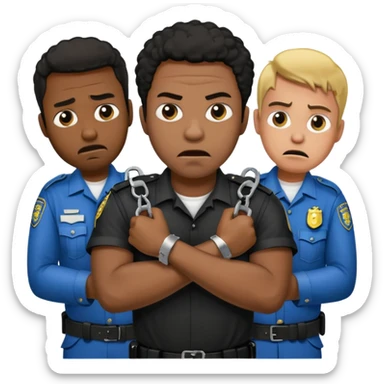 Nigga getting arrested sticker