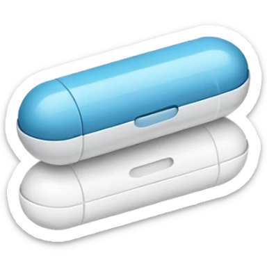 pill capsule, simple emoji style sticker