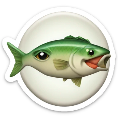 Arrow in fish eye sticker