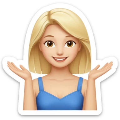 blonde girl in a graceful pose posing for the camera sticker