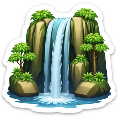 A waterfall sticker
