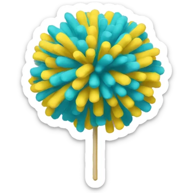 Cheer pom pom sticker