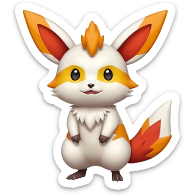 Victini-Pichu-Minccino-Zangoose-Fakémon-hybrid-creature (full body)  sticker