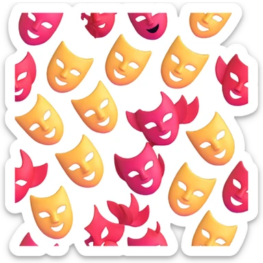 theatre masks drama comedy tragedy sticker
