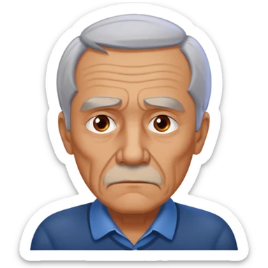 abuelo de pueblo serio y desconfiado. estilopaco martinez soria sticker