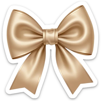 Cute beige bow sticker