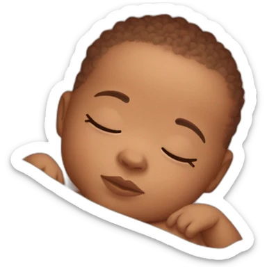Light skin sleeping newborn sticker