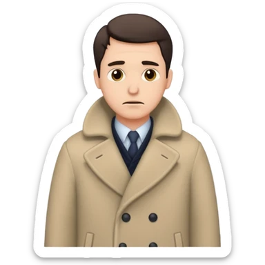 man feeling cold sticker