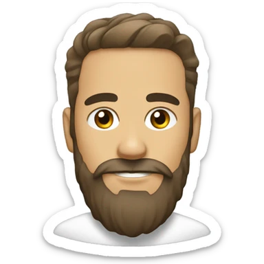 Coupe dégradée gars avec barbe sticker