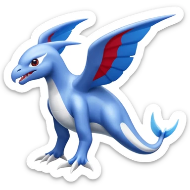 Latios-Kyogre-Lugia-Fakémon-hybrid-creature (full body)  sticker