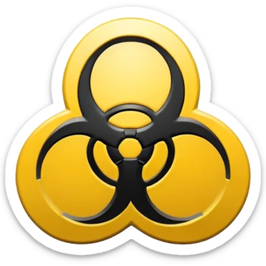 Biohazard symbol  sticker