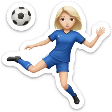 Girl Shooting a soccer ball sticker