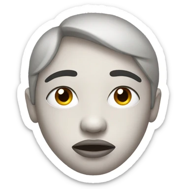 face with one eyebrow raised and lips pursed  sticker