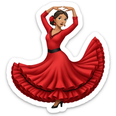 Flamenco dancer pose sticker