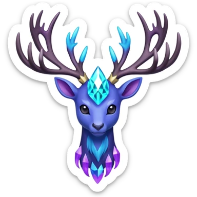 Pokemon legendary cian and purple crystal xerneas sticker