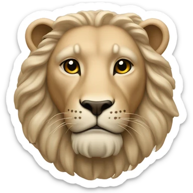 Beige Leo zodiac sign sticker