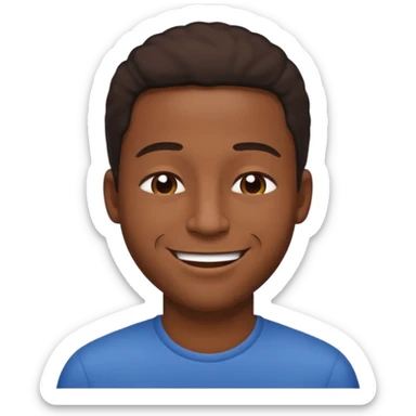 a black dude with a smile so big it reaches his ears sticker