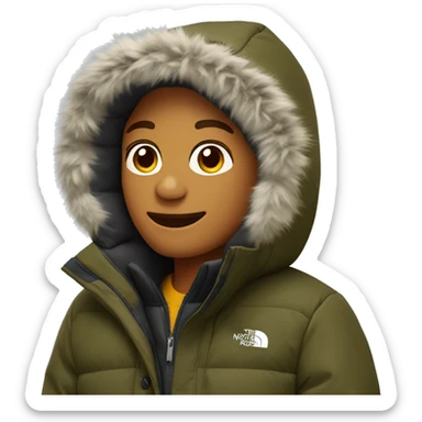 northface parka sticker