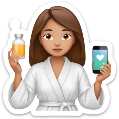 Perempuan lagi selfcare (tapi yang lebih ketutup) sticker