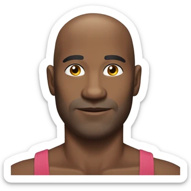 handsome average  older shirtless bald black man gay speedo sticker