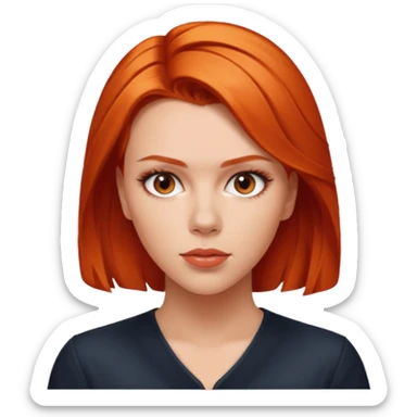 scarlett johansson, orange red sticker